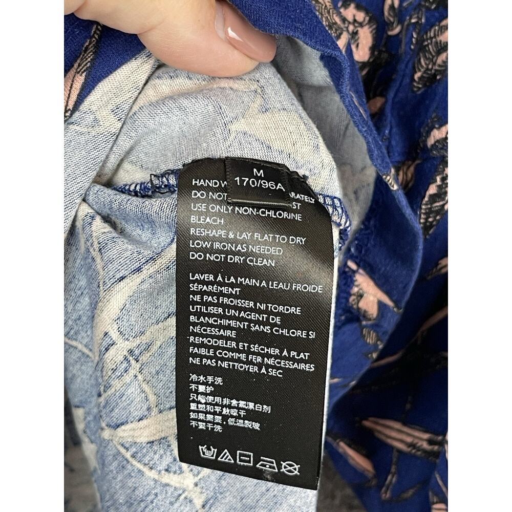Anthropol Women's Indigo Floral Peasant Embroidered Top Size Medium - Picture 7 of 9